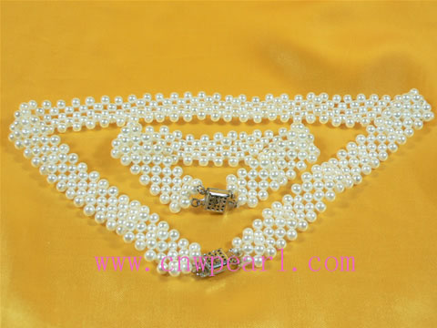 hand knitted imitated shell jewery necklace sets